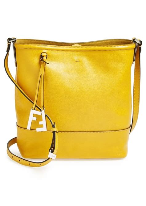 fendi bucket crossbody|Fendi leather bucket bag.